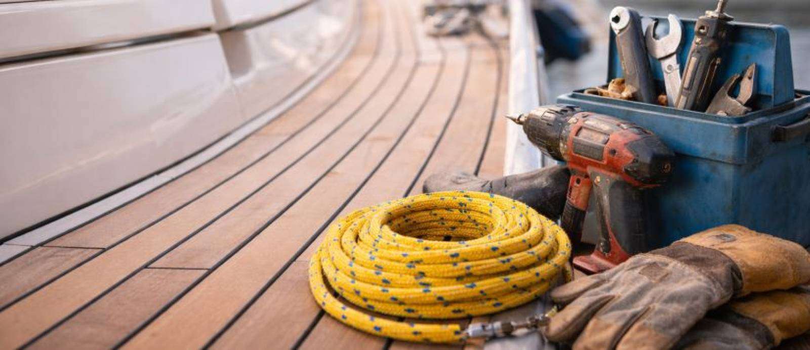 Work tools on luxury yachts