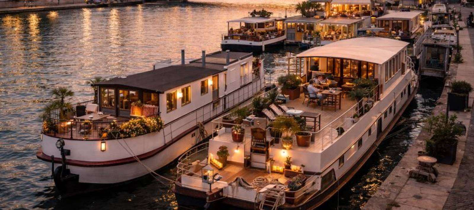 houseboat on the river